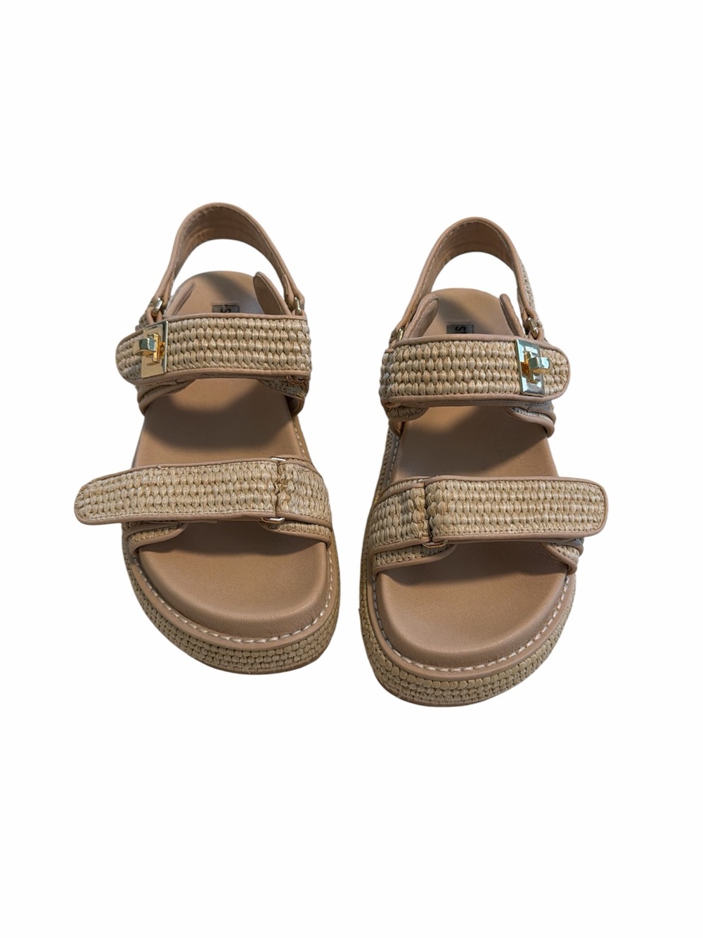 Steve Madden Tan Woven Strap Platform Sandals